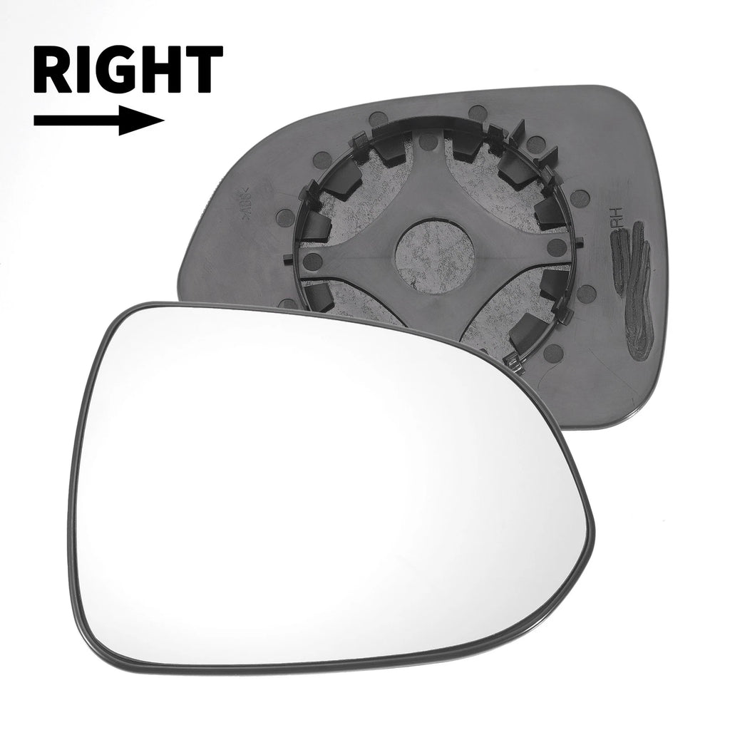 Right Side White Mirror Glass for Honda Jazz (2002–2004)
