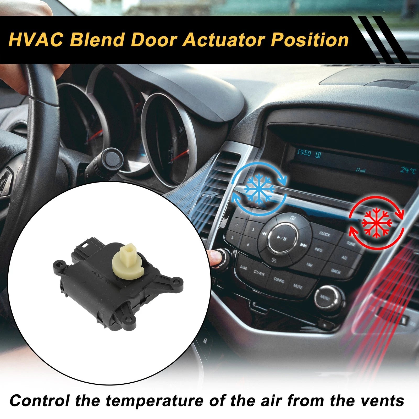 HVAC Heater Blend Door Actuator for Volkswagen Passat (2009–2012) No. 3C1907511B