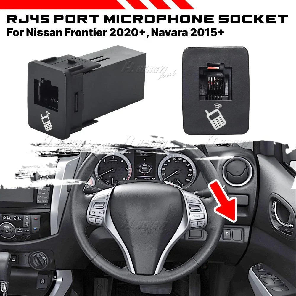 1x 8-Pin Pass-Through Microphone Socket for Nissan Altima/Sentra (2015–2018)