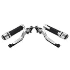 Silver Extendable Brake Clutch Lever Grip Set for BMW S1000XR (2015-2021)