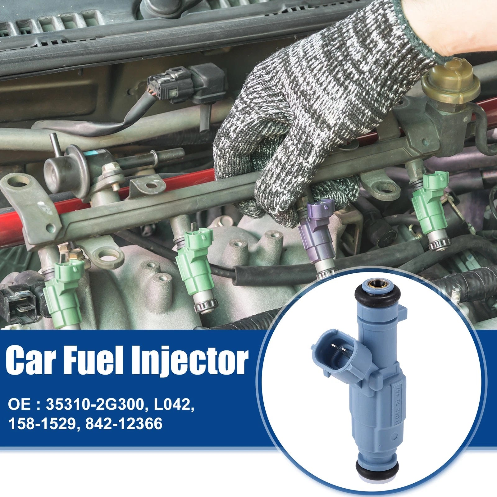 Set of 4 Fuel Injector Nozzles for Hyundai Sonata 2.4L (2010–2015) 35310-2G300