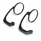 Pair of Moto L-Bar Round Rear View Mirrors for Universal (8mm 10mm)