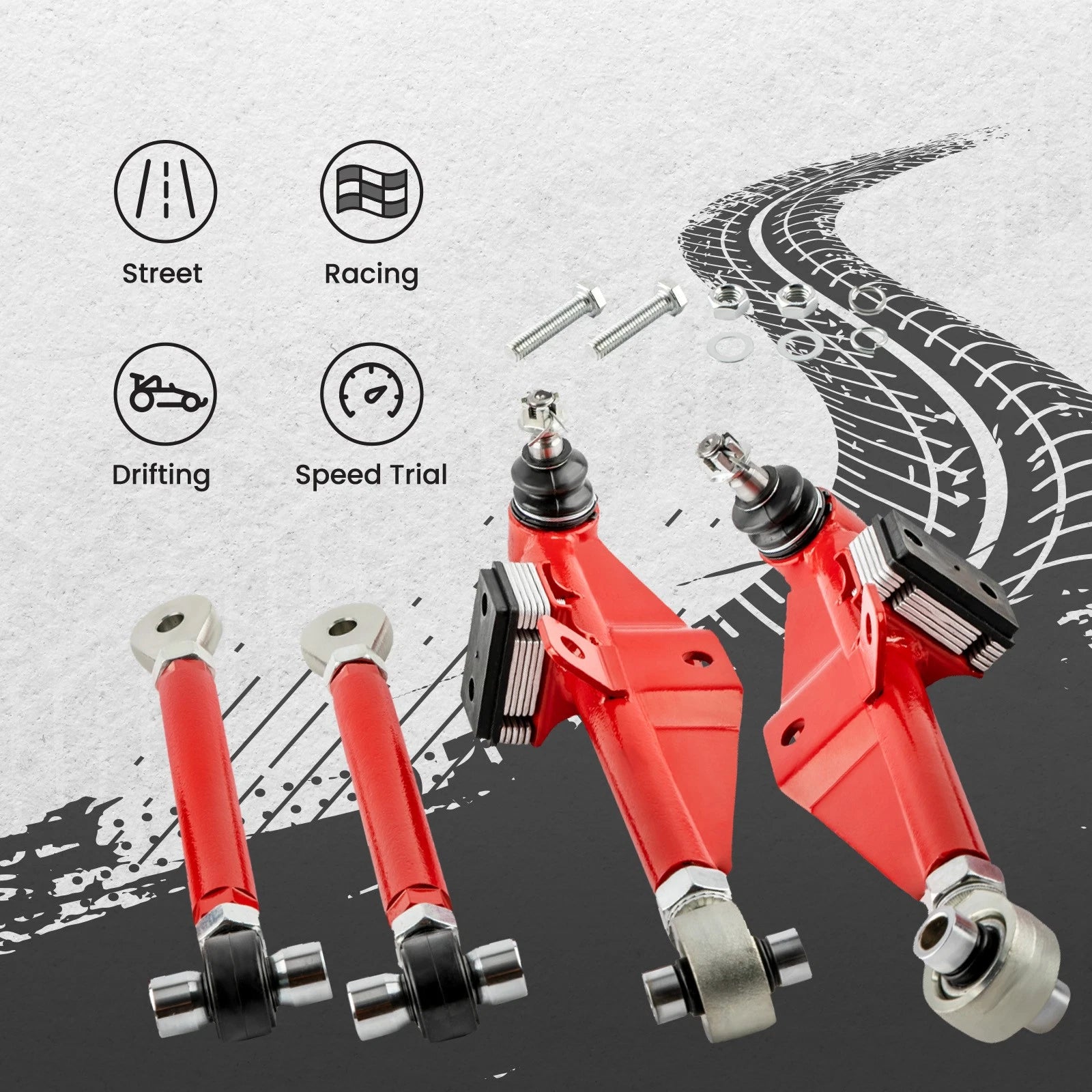 Front Lower Upper Control Arm Tension Rod for Nissan 240SX Silvia S13 (1989–1994)