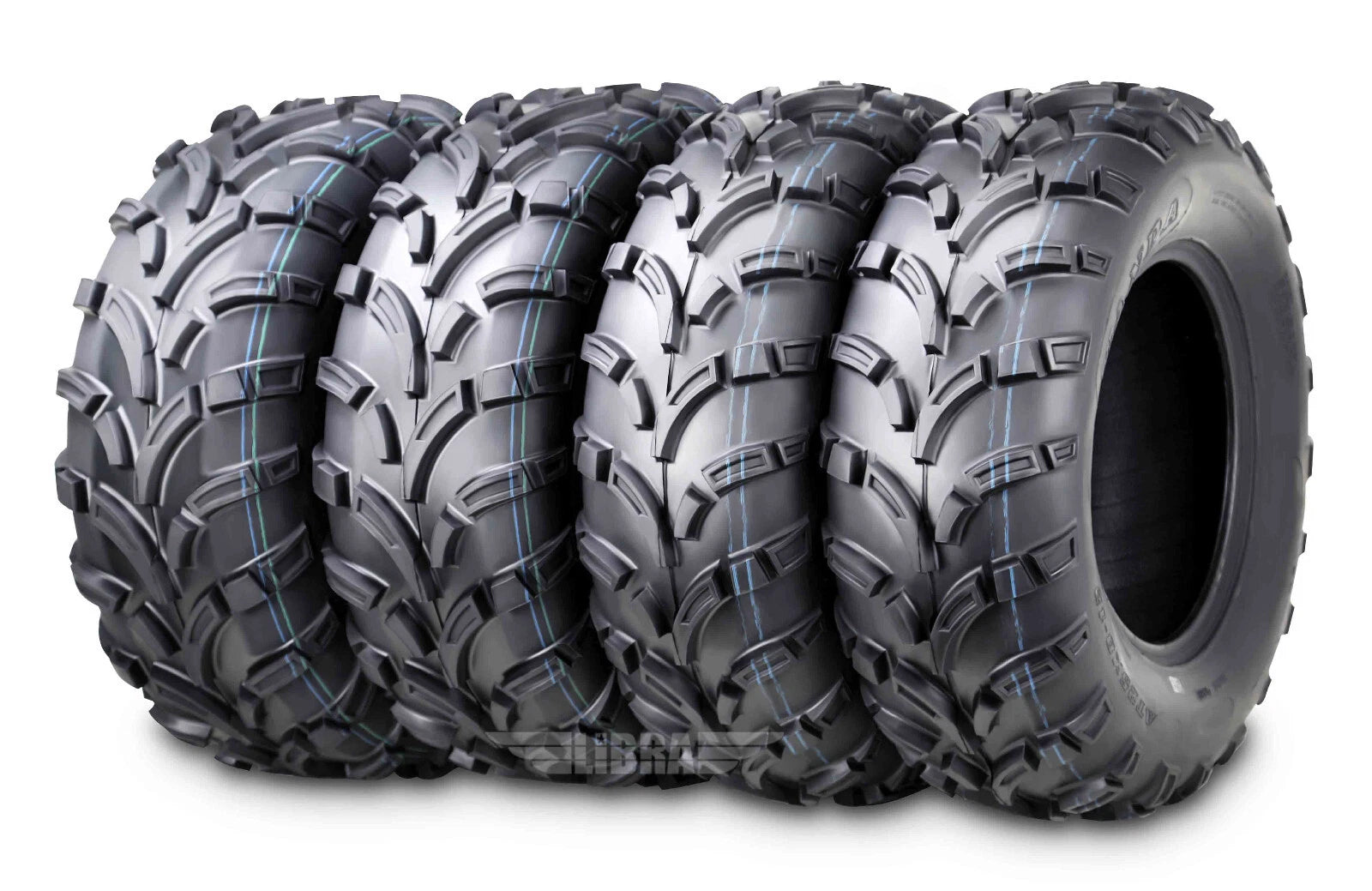 Set of 4 WANDA UTV ATV Tires 26x8-12 Front 26x9-12 Rear 6PR Mud