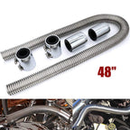 48" Stainless Steel Radiator Flexible Coolant Water Hose Kit
