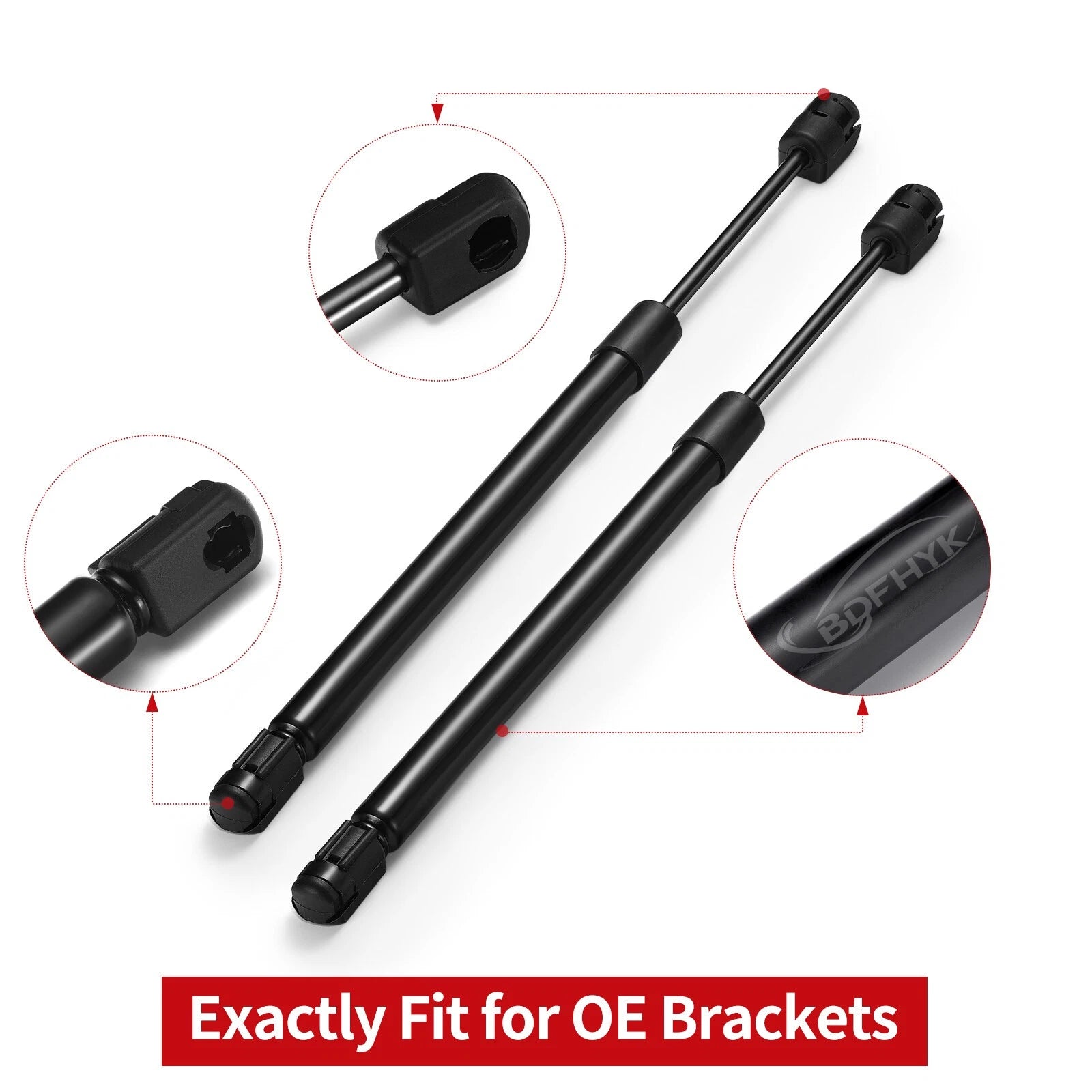2pc Hood Lift Supports for Ford F-150 F-250 (1995–1997)