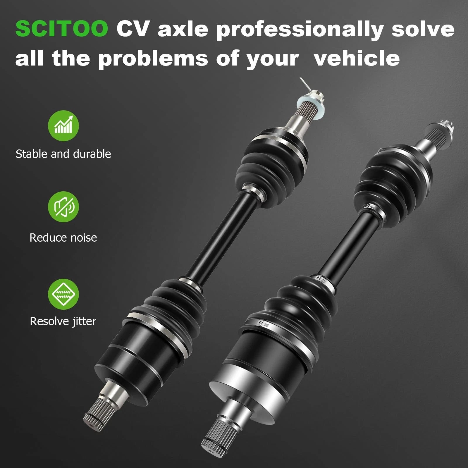 Set of 2 CV Axle Drive Shafts for Can-Am Outlander Max 400 (2007–2014)