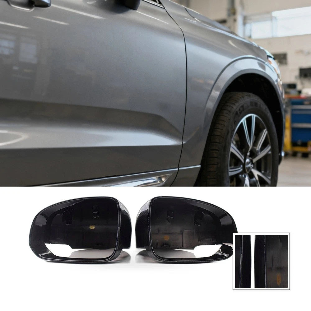 Carbon Fiber Pattern Rearview Mirror Outer Shell for Volvo XC60 (2018–2023)