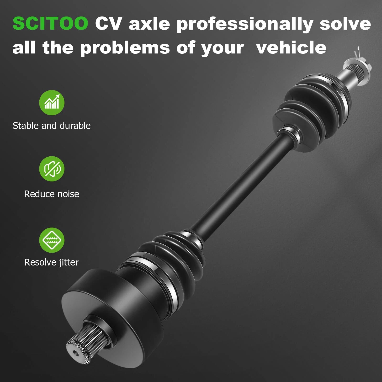 Set of 2 CV Axle Shafts for Arctic Cat 550 / 1000 (2009–2011)