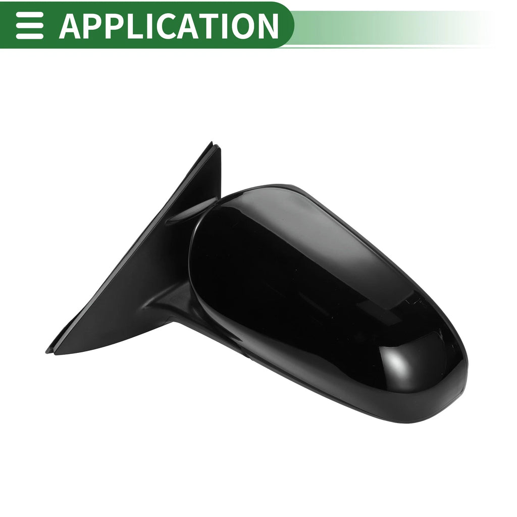 Left Door Mirror for Toyota Camry (2018–2023) Manual Folding Gloss Black