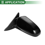 Left Door Mirror for Toyota Camry (2018–2023) Manual Folding Gloss Black