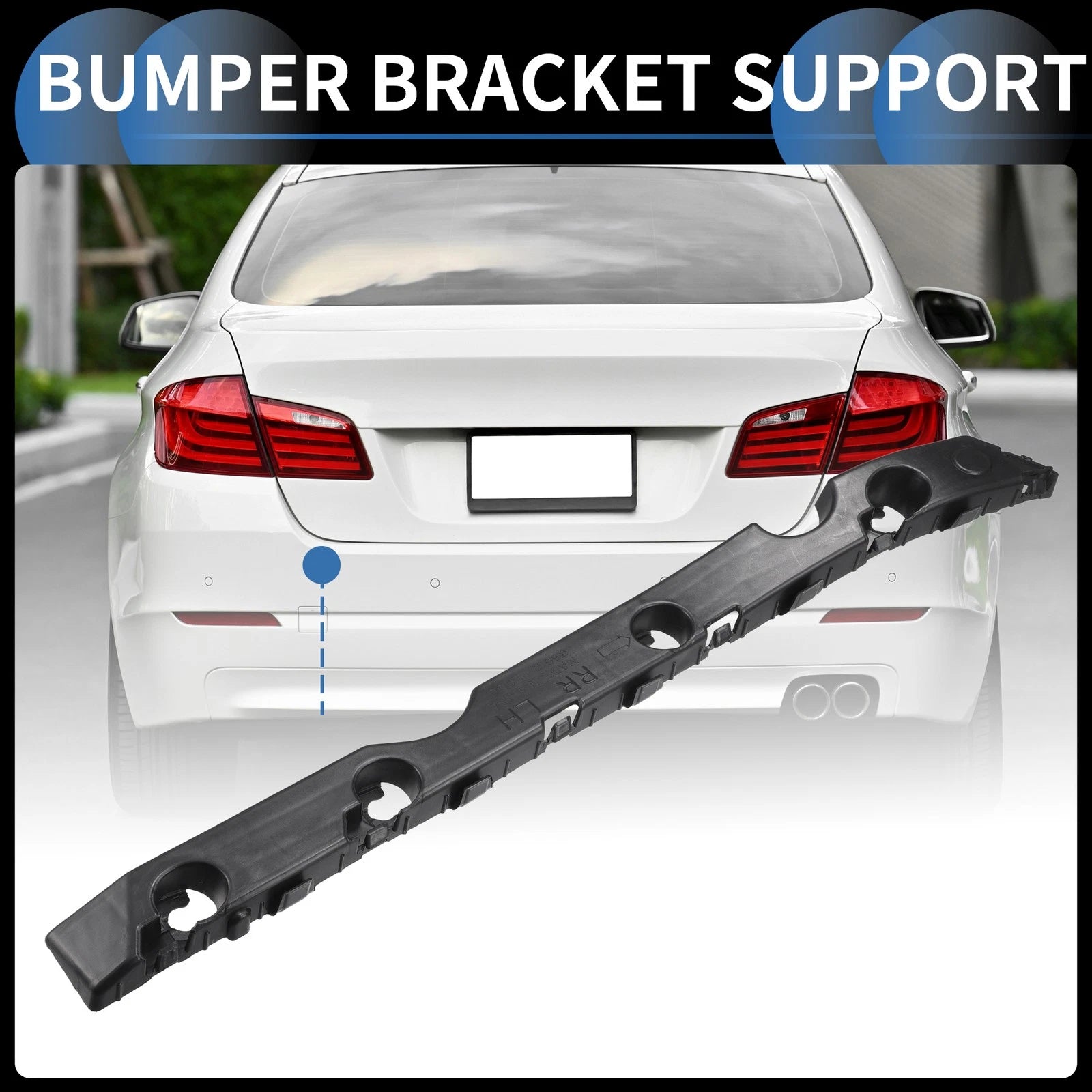 1pc Left Rear Bumper Retainer Bracket No. 866131W000 for Kia Rio (2012–2017)