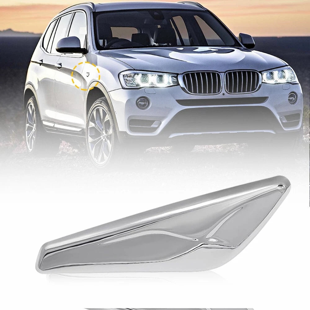 Chrome Fender Emblem Moulding for BMW X3 X4 (2015–2017)