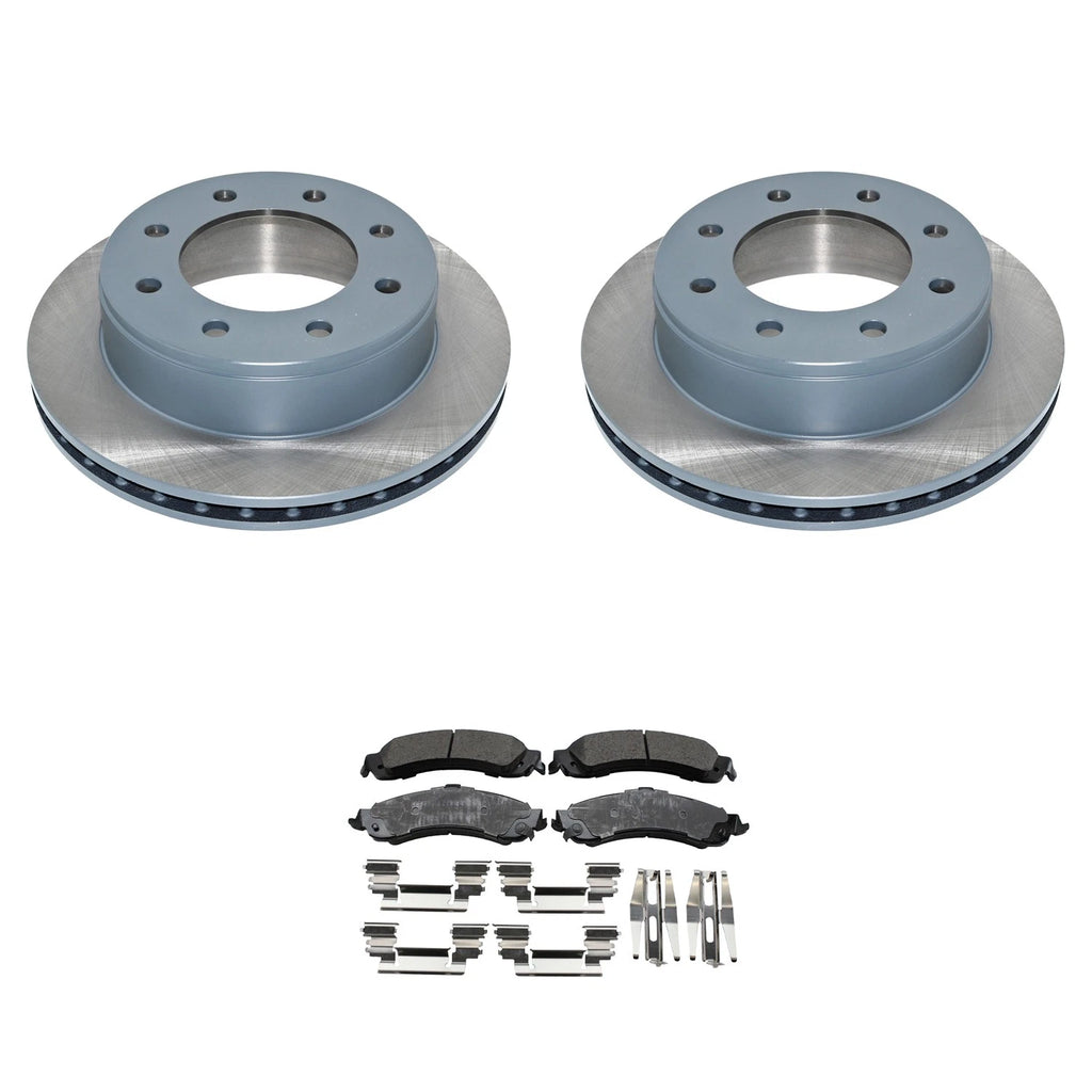 DuraGo Rear Rotors & Akebono ProACT Ceramic Brake Pads Kit for Sierra 1500 HD (2001–2007)