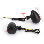 Bullet Turn Signals for Chopper Cafe Racer (Black)