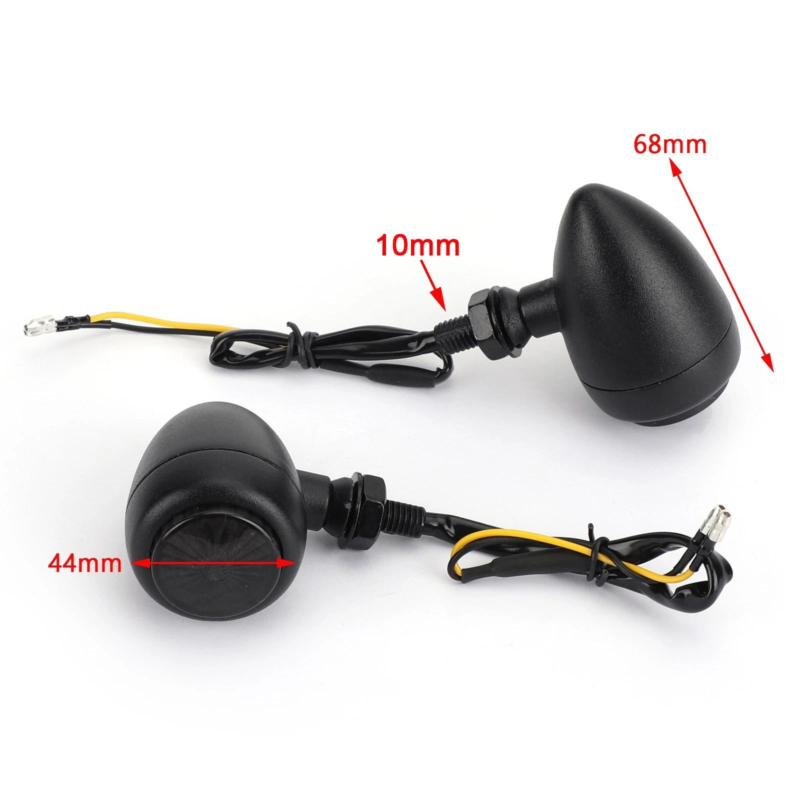 Bullet Turn Signals for Chopper Cafe Racer (Black)
