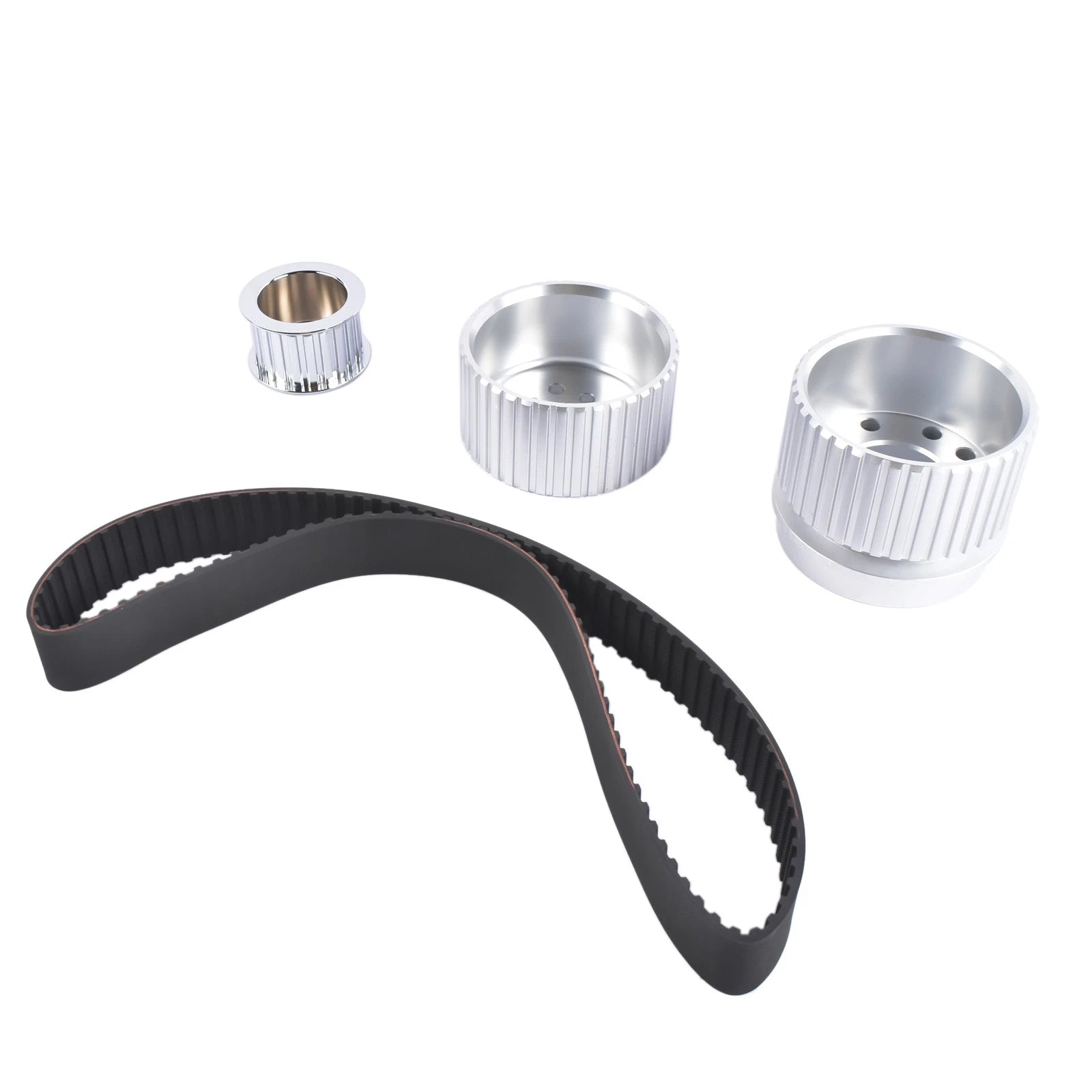 Billet Aluminum Water Pump Gilmer Belt Drive Pulley Kit for Chevy BBC 396 427 454