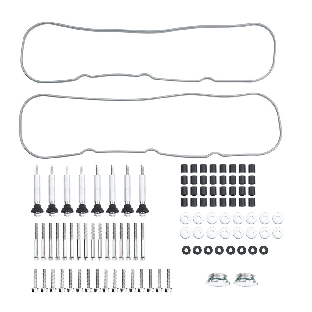 Silver Engine Valve Covers for Chevy LS Series (2001-2023)