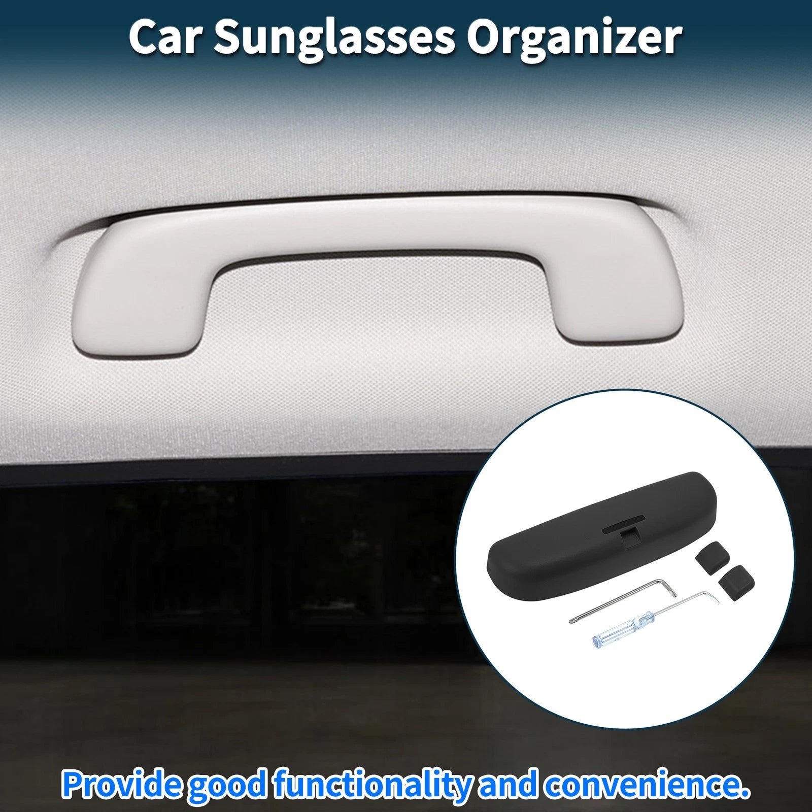 Sunglasses Case for Ford Everest (2015–2021) Eyeglasses Holder Black