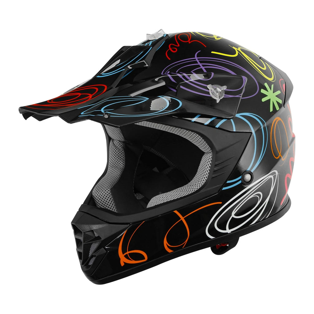 Youth ATV Helmet for Kids Motocross Dirt Bike Off Road Full Face (DOT)