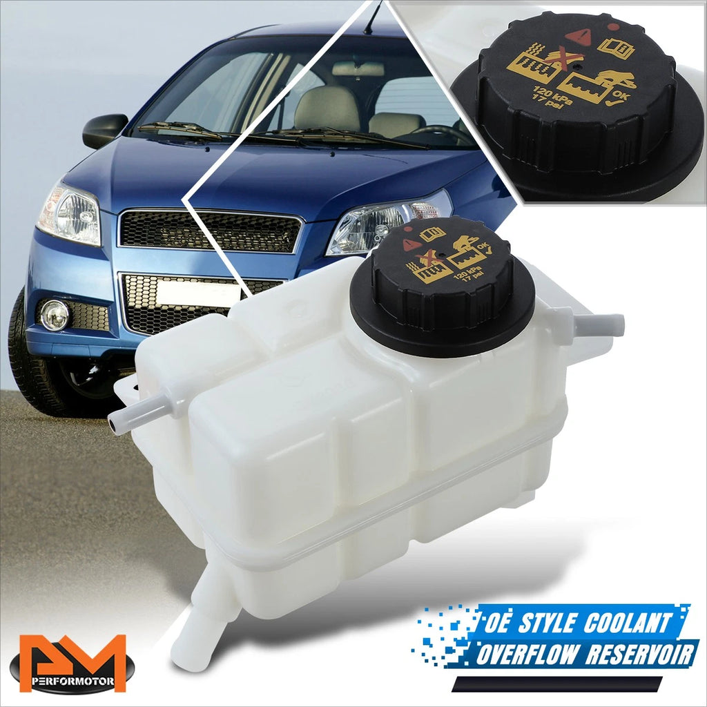 Coolant Overflow Tank Reservoir w/Cap for Chevy Aveo/Aveo5 (2007–2011)