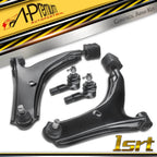 Set of 4 Front Lower Control Arms with Ball Tie Rod Ends for Chevrolet Metro (1998–2001)
