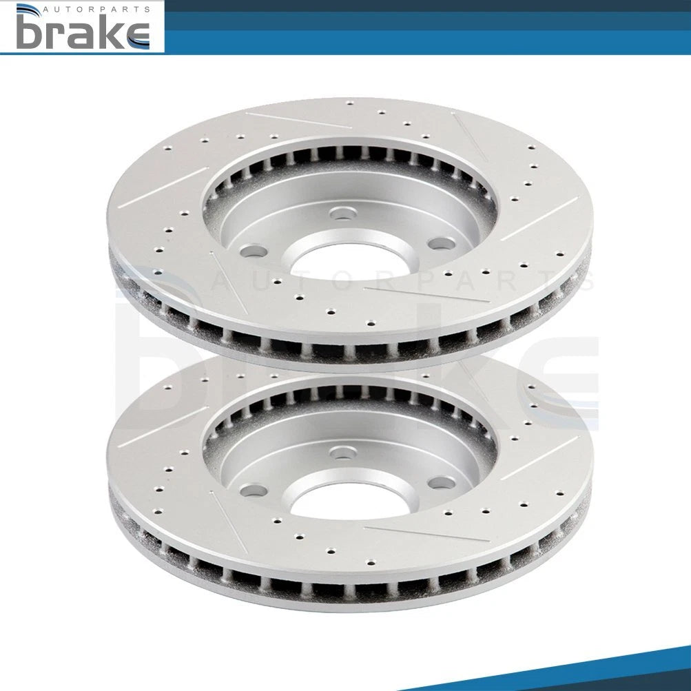 Front Drilled Slotted Brake Rotors 5 Lug for Oldsmobile Alero (1999–2001)
