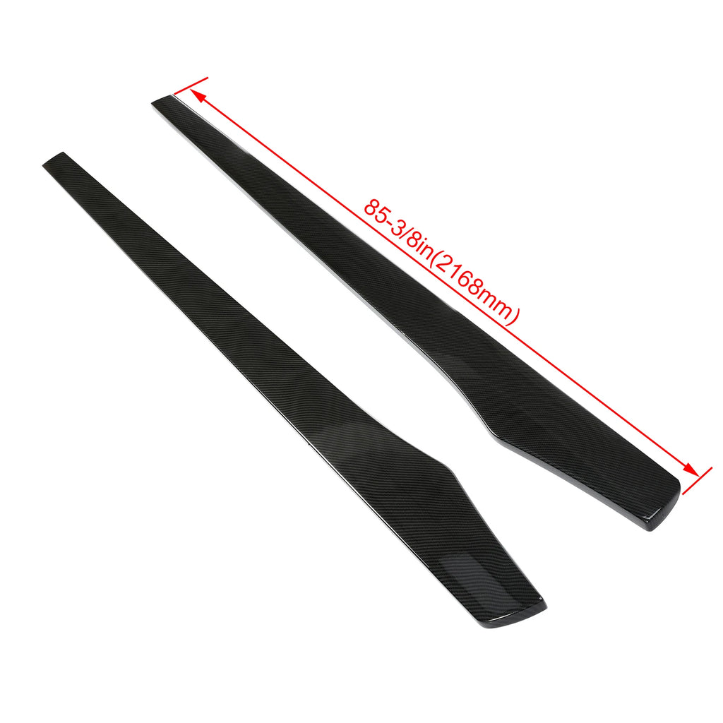 Side Skirt Extension Pair for Tesla Model S (2012–2019) Carbon Fiber Style