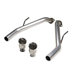 Muffler Delete for Infiniti Q50 (2014–2024) 2.5" Polished Resonated Tips
