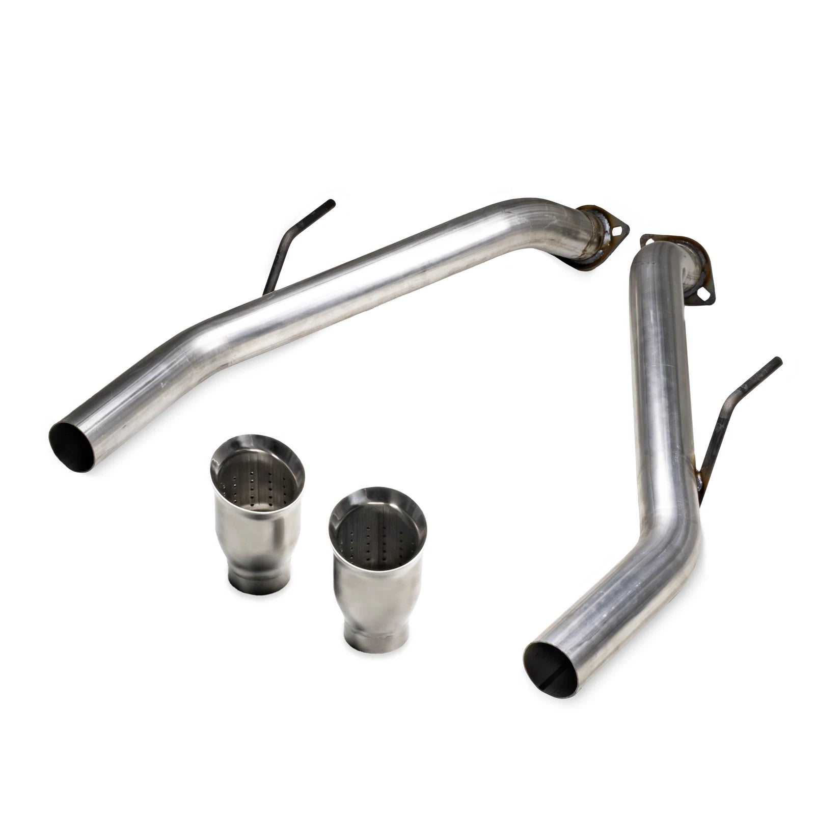 Muffler Delete for Infiniti Q50 (2014–2024) 2.5" Polished Resonated Tips