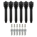 Set of 6 Ignition Coils & NGK Ruthenium HX Spark Plugs for Dodge Avenger (2008–2014)