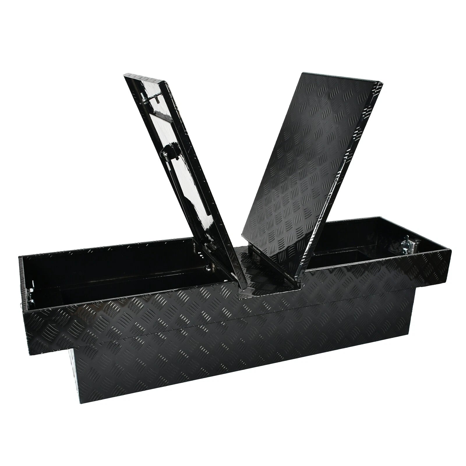 63" Aluminum Double Lid Gull Wing Tool Box for Truck Pickup