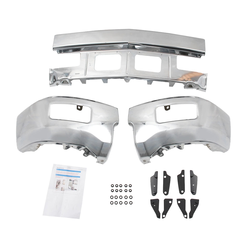 Chrome Front Bumper Face Bar for Chevy Silverado 1500 (2014–2015) W/Fog Hole