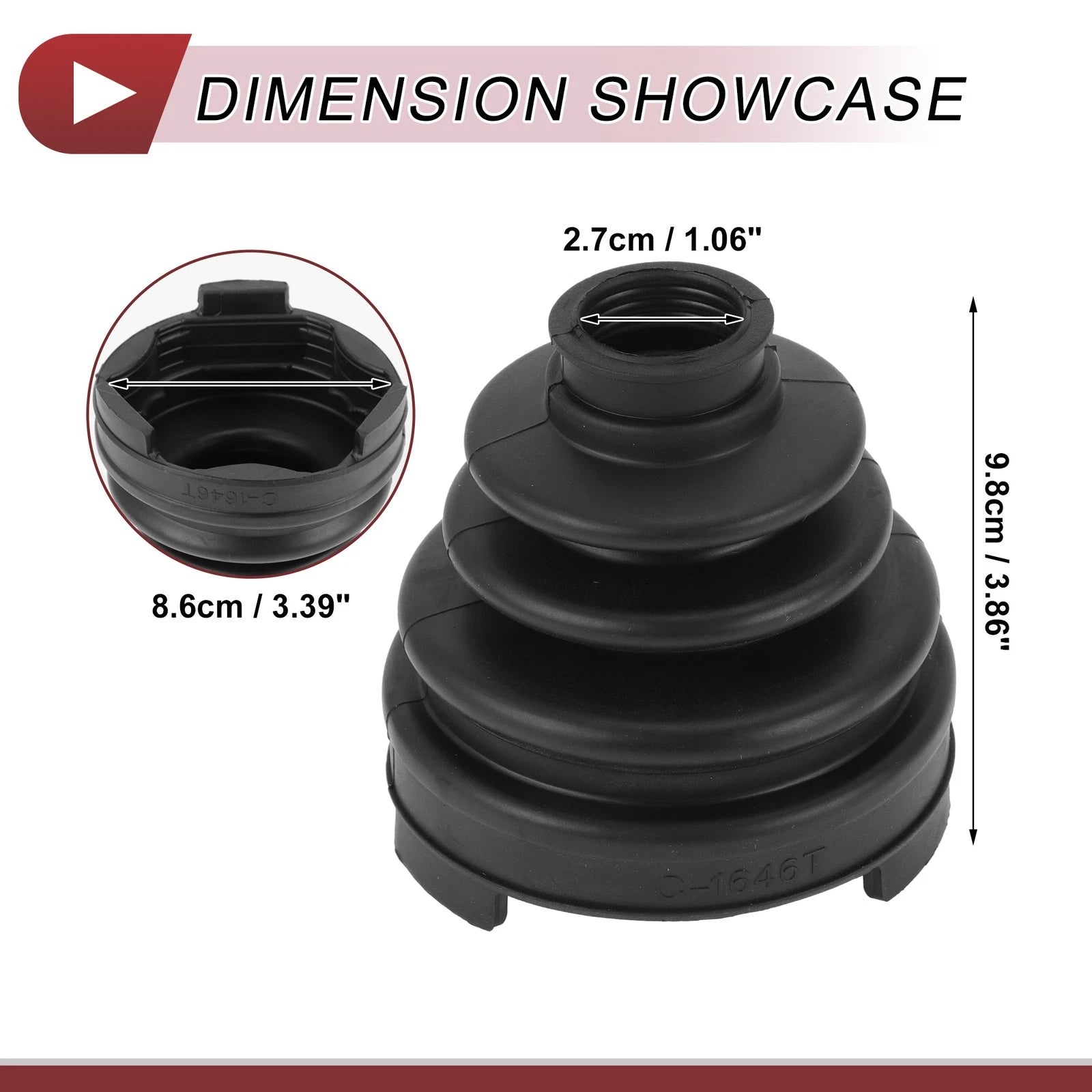Inner CV Joint Boot Kit with Clamps for Toyota Venza (2009–2012) No.044370T030