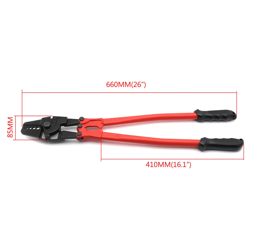 24" Hand Swager Tool for Wire Rope Cable Swage 1/16"-3/16"