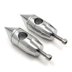 2 1/4" Chrome Spike Handlebar Riser for Harley Softail Dyna Sportster