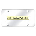 Gold Name on Chrome License Plate - Officially Licensed for Dodge Durango