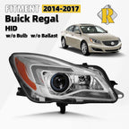 HID Headlight for Buick Regal (2014–2017) Passenger Side w/o Bulb w/o Ballast