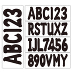 Set of 4 Boat Numbers and Letters Decal Stickers A-Z 0-9 Black