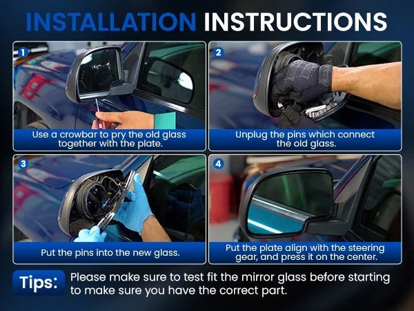 Heated Mirror Glass Replacement for Chevrolet Silverado 1500 (2014–2018)