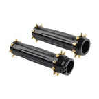 1'' Spikes Hand Grips for Harley Touring Dyna Softail  - Gold/Black