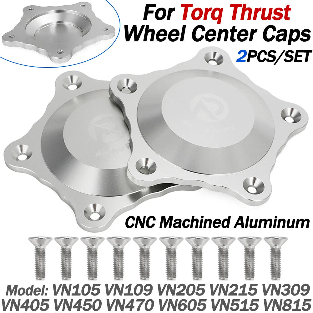 2X Wheel Center Hub Caps for - CNC Machined Aluminum