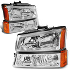Chrome Crystal Headlight + Bumper + Red 3D LED Tail Light for Silverado (2003–2007)