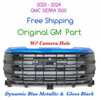 Front Upper Bumper Grille for GMC Sierra 1500 (2022–2024) Dynamic Blue MET 41