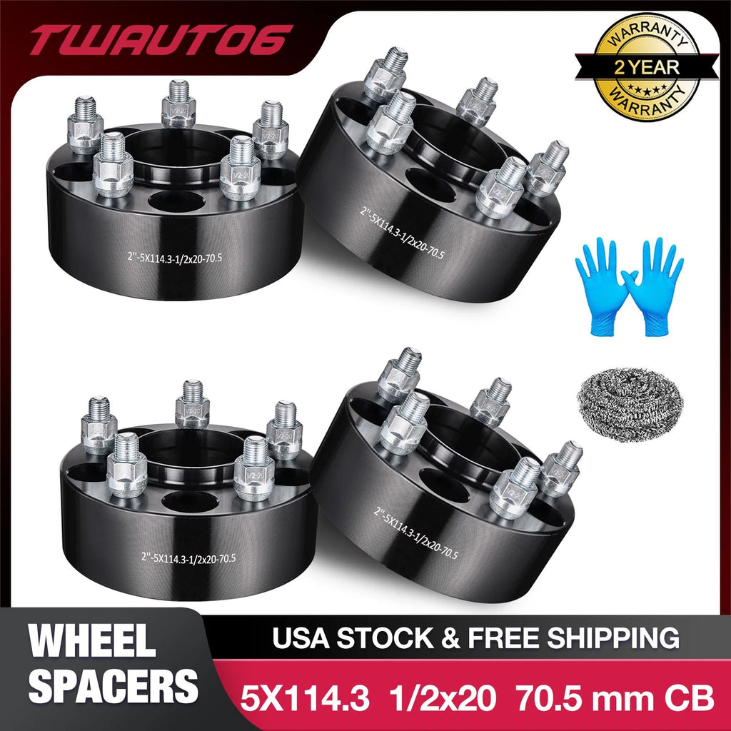 2" Hubcentric 5x4.5 5x114.3 Wheel Spacers for Ford Mustang Ranger (2015–2025)