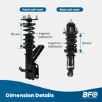 Adjustable Coilovers Shocks Absorber for Acura RSX (2002–2006)