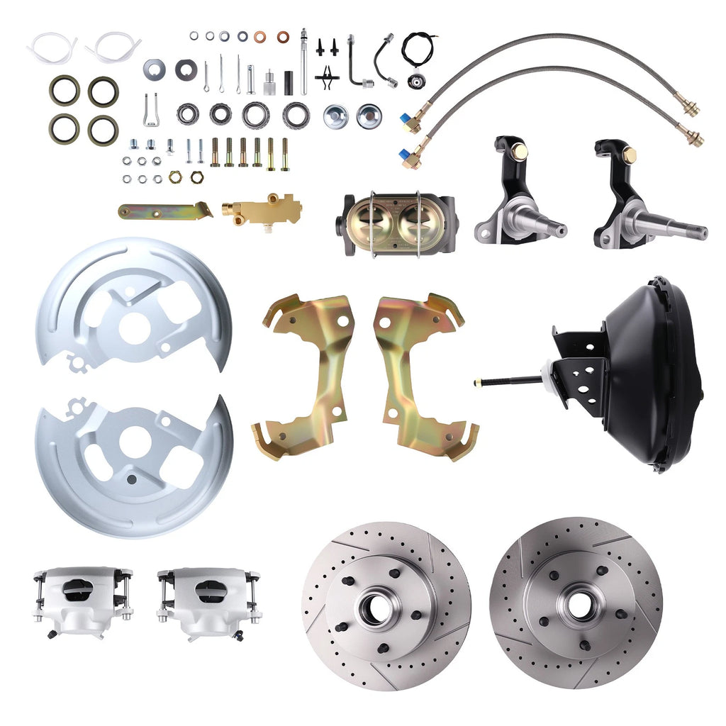 Front Power Disc Brake System for Chevy Nova X-Body (1968–1974) DBK6472LX