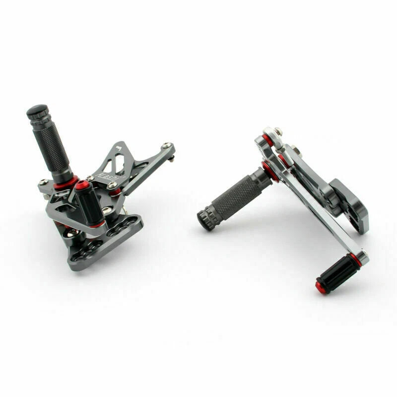 Rearset Foot Pegs for Suzuki GSXR 1000 (2005–2006) Gray T9