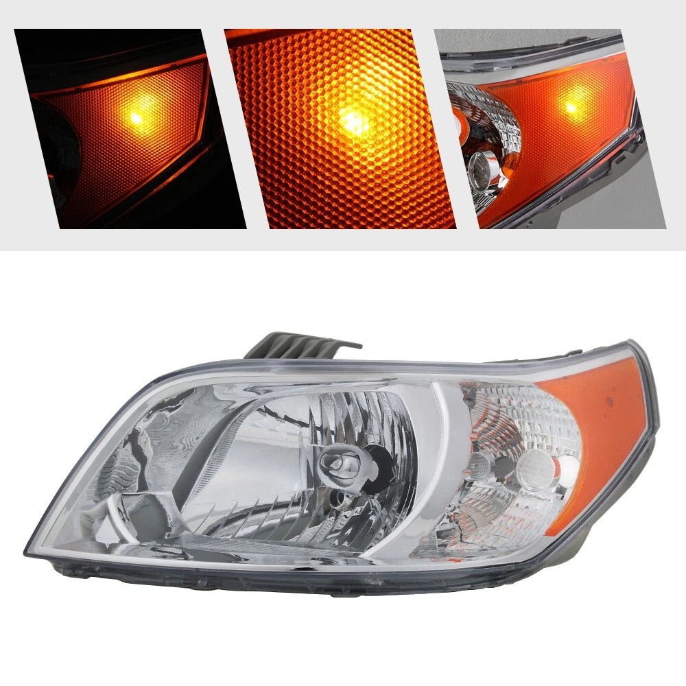 Halogen Headlight Pair for Chevy Aveo 5 LS/LT (2009–2011) W/Amber Reflector