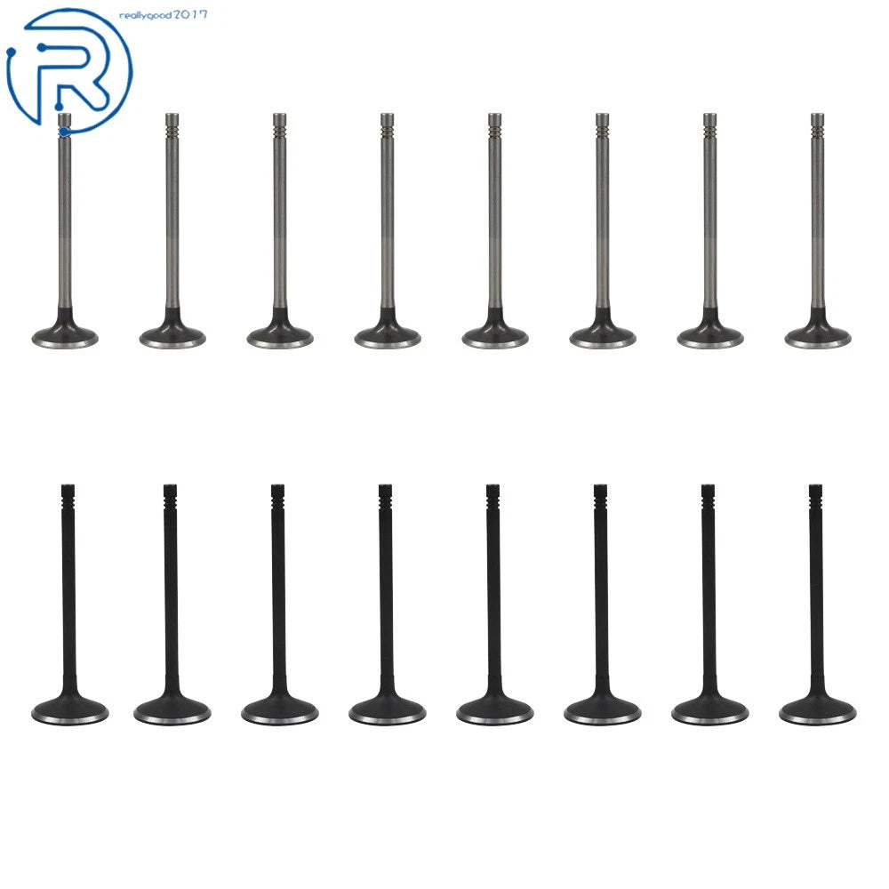 16PCS Intake Exhaust Engine Valves for GM Chevrolet Pontiac 2.0L/2.2L/2.4L (DOHC)